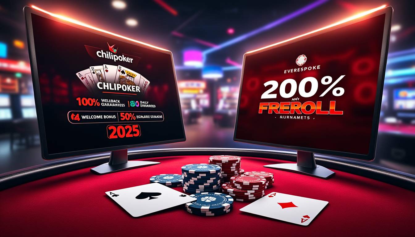 découvrez un comparatif détaillé entre chilipoker et everest poker pour 2025 : trouvez qui offre les promotions les plus attractives pour maximiser vos gains et profiter pleinement de votre expérience de jeu.